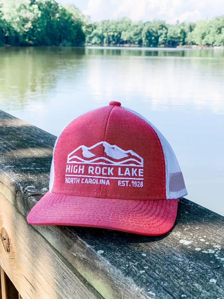 High Rock Lake Red & White Hat